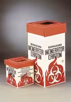 Carton golvmodell biohazard incinération x 6
