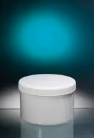 Pommadier 500 ml PP blanc hauteur 72 mm Ø 101 mm avec bouchon blanc avec obturateur naturel x 160