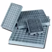 Portoir aluminium anodise 50 tubes Ø 30 mm