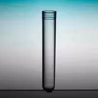 Tube fond rond 5 ml PS naturel hauteur 74,5 mm Ø 12,8 mm avec cape à ailettes rouge x 4 sachets de 500