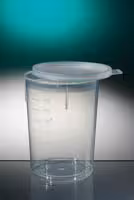 Pot conique 200 ml PP naturel gradué hauteur 88 mm Ø 62 mm avec cape rentrante coiffante naturel x 660