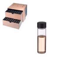 Flacon verre clair avec bouchon caoutchouc/PTFE 16 ml x 144