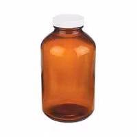 Flacon ambre col large 1 l x 12