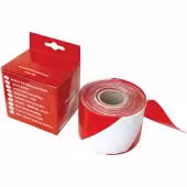Ruban rouge/blanc largeur 50 mm longueur 100 m