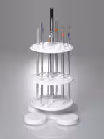 Pipette stand rotatable with 40 openings