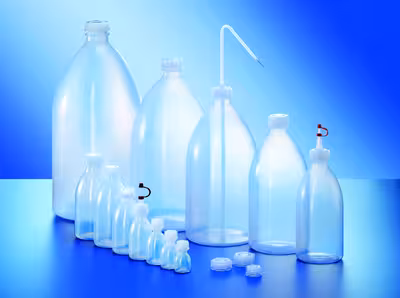 Flacon à col étroit PEBD 100 ml rond naturel avec bouchon filetage Ø 18 mm x 20