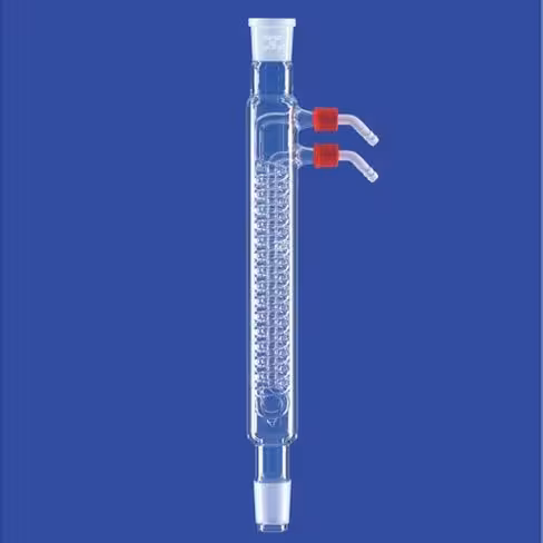 Réfrigérant dimroth longueur utile 300 mm rodage 29/32 avec connection plastique GL 14