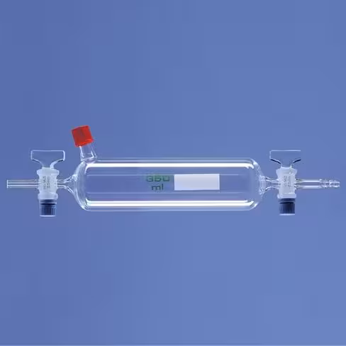 Ampoule d'échantillonnage (Tube collecteur) de gaz avec tube prélèvement, en verre Duran®, capacité 500 ml