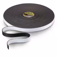 Mousse simple face longueur 16,5 m largeur 12 mm épaisseur totale 6 mm noir