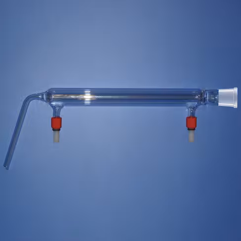 Réfrigérant droit Liebig avec tube coudé bas borosilicaté 3.3long utile 200 mmrodage 19/26olive GL