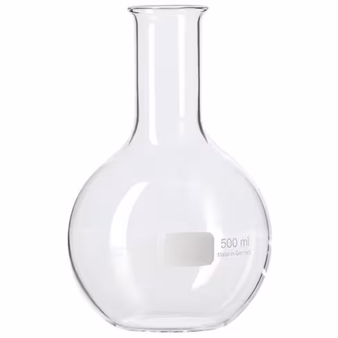 Ballon à fond plat en verre DURAN capacité 50 ml à col étroit Ø 26 mm hauteur 90 mm
