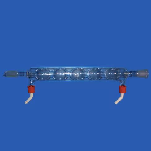 Réfrigérant à boules rondes d Allihn en boro 3.3 long utile 250 mm 2 rodages 24/29 olives GL
