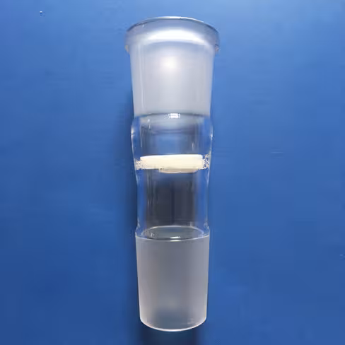 Raccord avec fritté porosité 1 rodage femelle 29/32 en haut rodage mâle 29/32 en bas