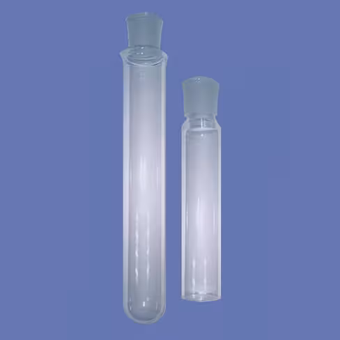 Tube DCO avec bague fond plat longueur 200 mm Ø 40 mm rodage 24/29