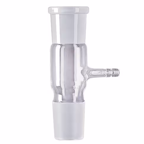 Allonge droite simple avec olive en verre rodage F 24/29-rodage M 24/29