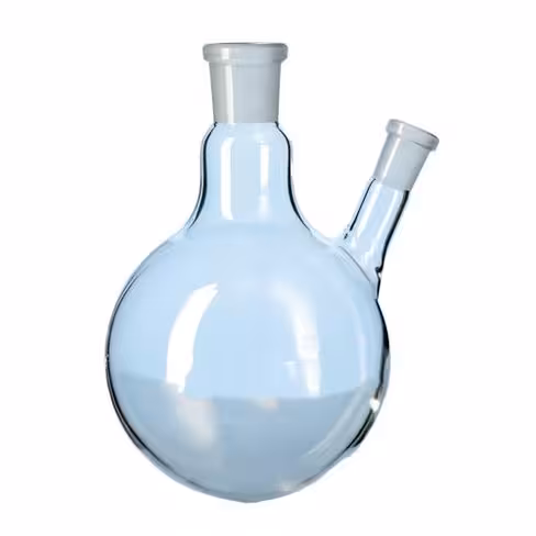 Bicol fond rond en verre borosilicaté 3.3 capacité 100 ml rodage central 19/26 rodage incliné 19/26