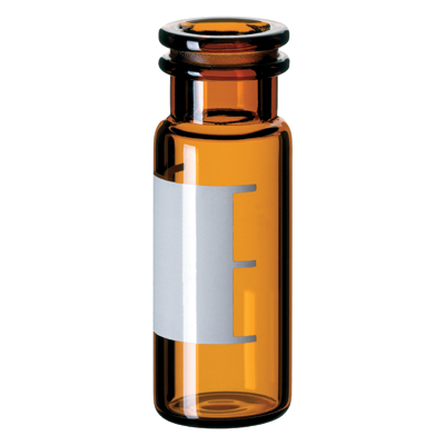 Flacon chromato 2 ml en verre ø 12 mm col à clipser ambré zone de marquage x 1000