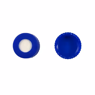 Vial à vis 9 mm cap blanc silicone/PTFE bleu - 10 x 100