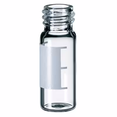 Flacon verre blanc 2 ml à vis 10 mm 12 x 32 mm avec etiquett 10 x 100