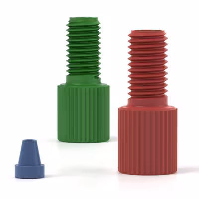 Kit raccord court sans tête peek 1/4-28 naturel pour tube 1/16p externe + ferrule p-200
