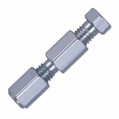 Raccord union 1/16P inox sans volume mort
