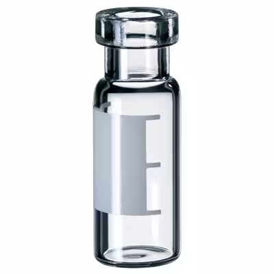 Flacon pour chromatographie 2 ml en verre ø 12 mm col à sertir transparent zone de marquage x 1000