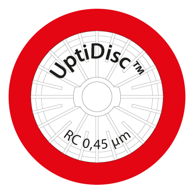 Filtre-seringue uptidisc rc 25 mm 0,45 µm pp housing x 100