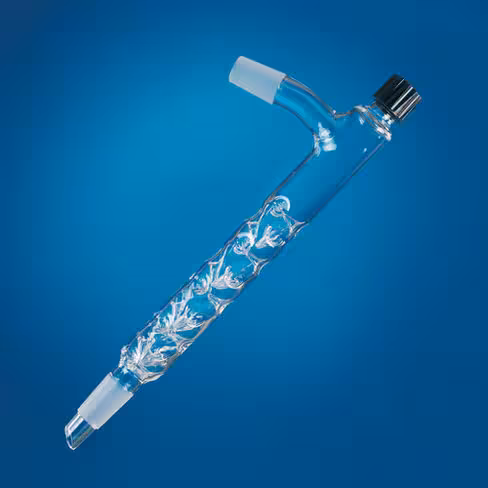 Colonne de vigreux avec tête de distillation intégrée GL 14 long utile 160 mm rodage 24/29 x 2