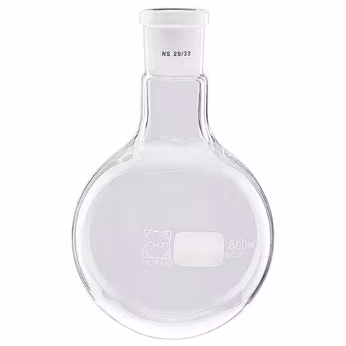 Ballon fond plat en verre Duran capacité 250 ml rodage 29/32
