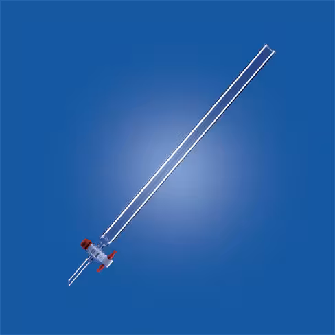 Colonne à chromatographie avec fritté porosité 1 Ø 20 mm longueur 300 mm robinet PTFE