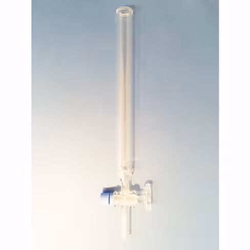 Colonne à chromatographie sans fritté Ø 20 mm longueur 300 mm robinet PTFE