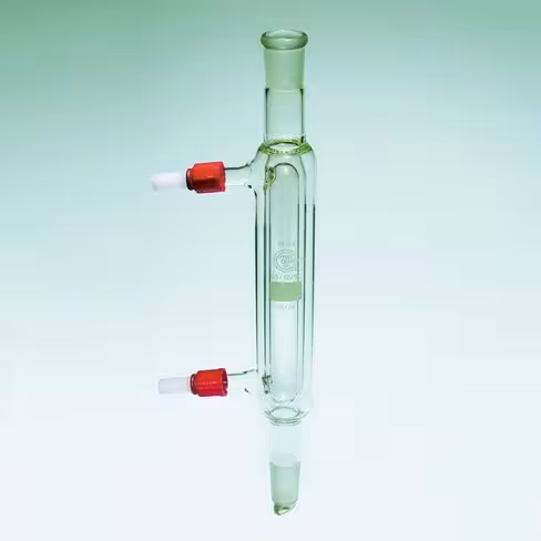 Réfrigérant de Davies à double enveloppes longueur utile 200 longueur totale 340 mm rodage 19/26 et connecteur plastique