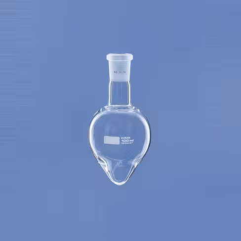 Ballon forme de coeur (piriforme) en verre Duran rodage 14/23 capacité 25 ml