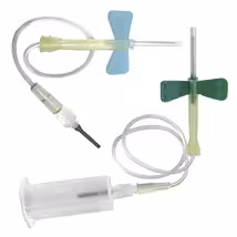 Unité prélèvement à ailettes sécurité stérile 25 g3/4 19 mm5/10° tub.178mm/adaptateur assemblé x 50