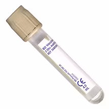 Tube BD Vacutainer plus PET stérile bouchon BD hemogard sec 4 ml 13 x 75 mm sans additif etiq jaune cap beige x 100