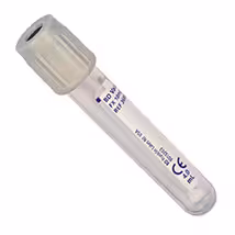 Tube fluorure de na/oxalate de k 13 x 75 mm vide 2 m lbouchon BDh gris x 100