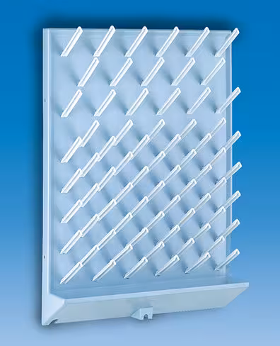 Egouttoir ps gris clair longueur 450 mm hauteur 630 mm 72 tiges ø 16 mm