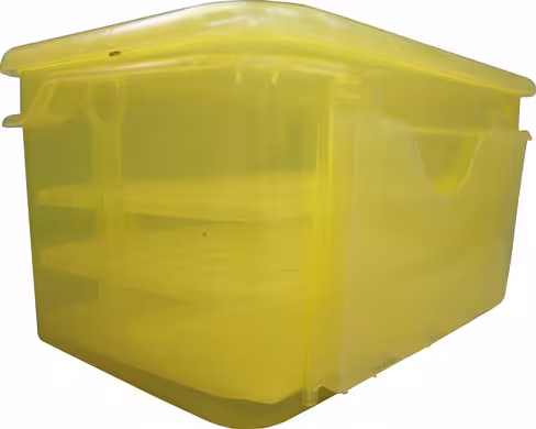 Boîte étanche de transport Box air complète pour tubes Ø max 13 mm dim ext 250 x 170 x 130 mm jaune