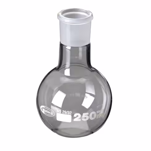 Ballon sphérique à fond rond col rodé GLASSCO, 29/32, 100 ml x 10