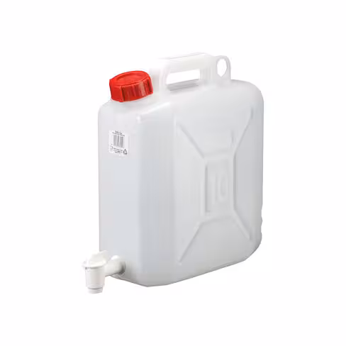 Bidon forme cylindrique avec ROBINet plastique 10 l