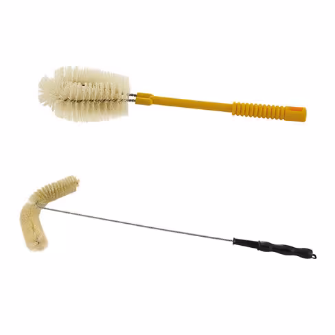 Goupillon à brosse en poil naturel pour ballons grand largeur 220 mm