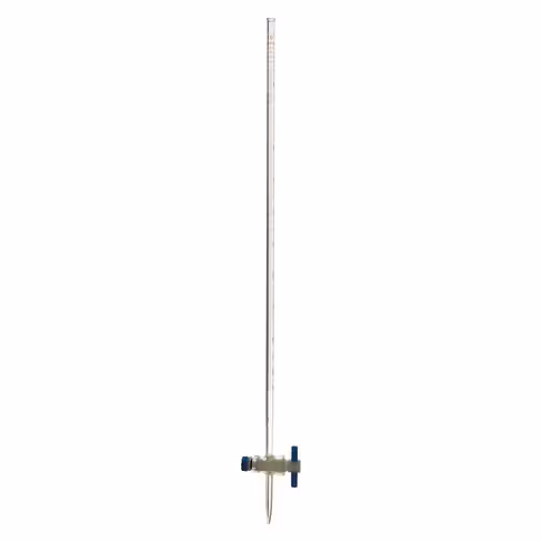 Burette avec robinet droit en PTFE classe A 10 ml