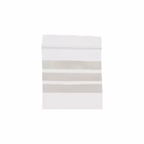 Sachet de prélèvement à glissière bande blanche pour écriture 100 x 150 mm x 1000