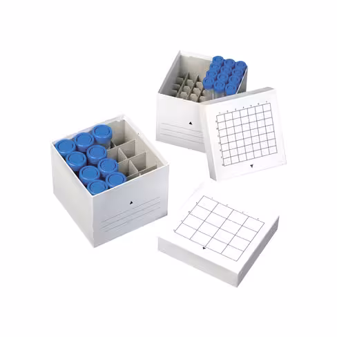 Boîte en carton de congélation pour 49 tubes à centrifuger de 15 ml