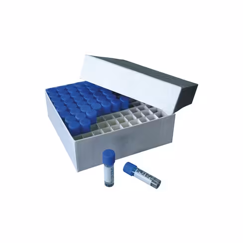 Cryoboîte à congélation en carton pour 100 cryotubes de 2 ml max blanche x 96