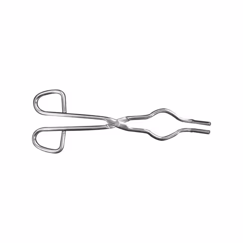 Pince à creuset goulot moyen acier inox 250 mm x 2