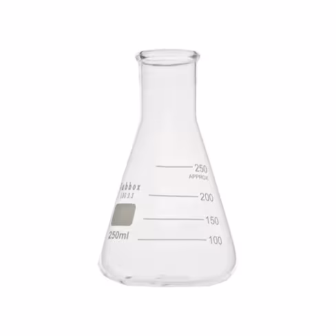 Fiole Erlenmeyer col étroit 250 ml LBG 3.3 x 12