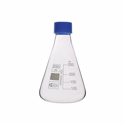 Fiole Erlenmeyer avec bouchon à vis GL 25 premium Line 100 ml x 10