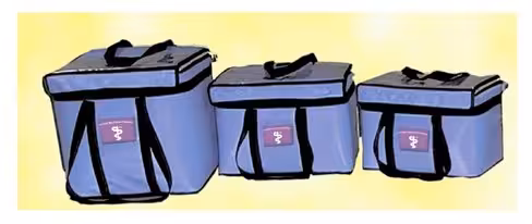 Sac isotherme vert ou bleu ISOBAG I avec 1 petit pack froidvolume 5 l dim ext 240 x 210 x 170 mm