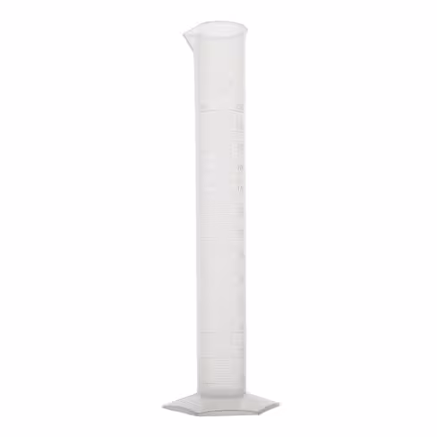 Eprouvette graduée base hexagonale en PP classe B 1 l x 3